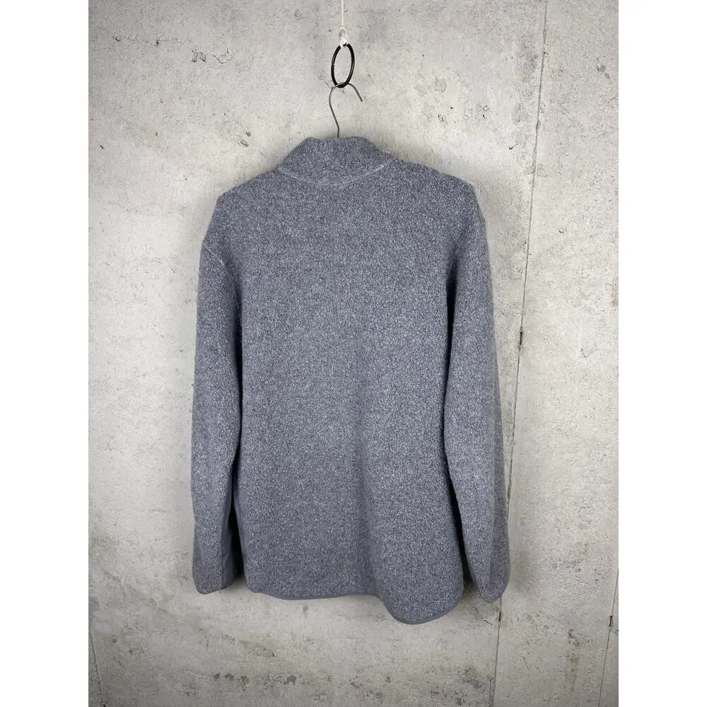 Lululemon Sherpa Fleece Quarter-Zip Pullover Gray Wool Silk Blend Size Large